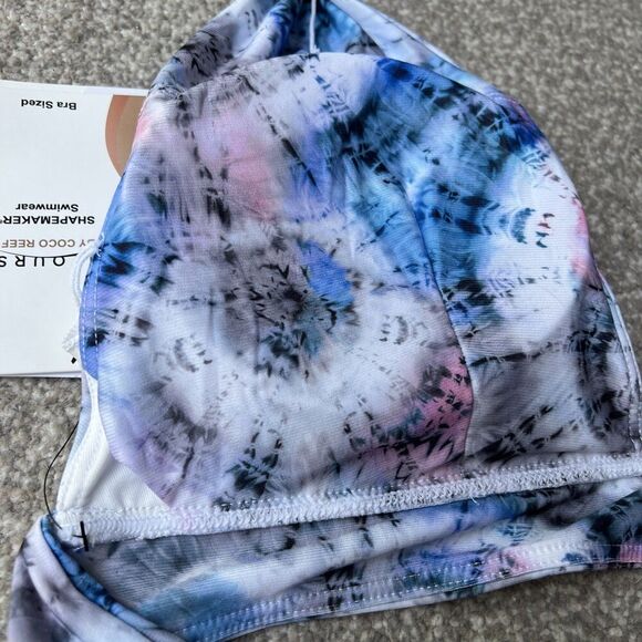 NWT Coco Reef Contours Bikini Womens sz 10 34 C/D Evoke Draped Tie Dye Swim Top - Picture 13 of 13